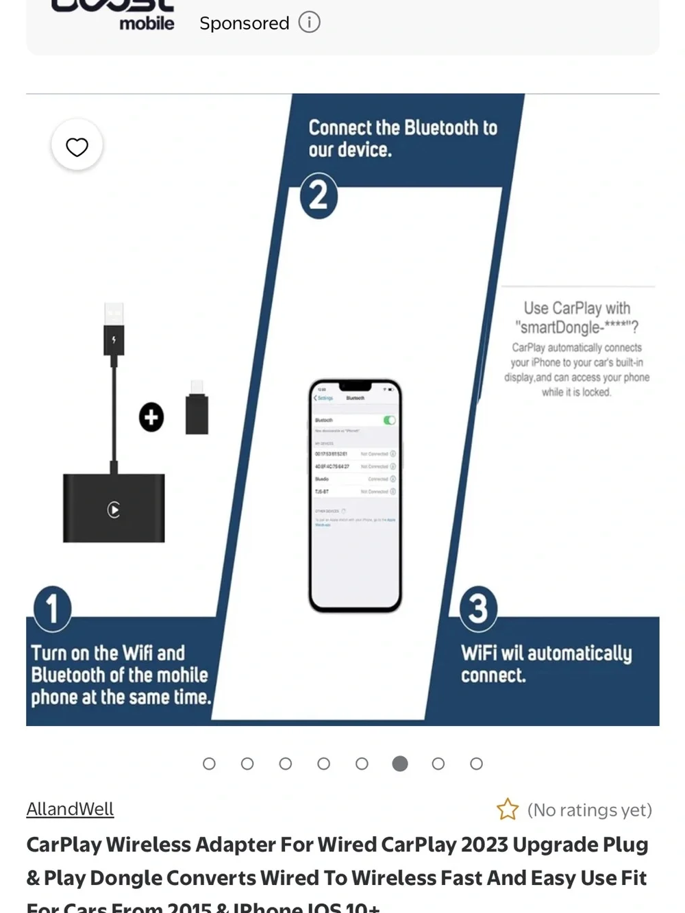 iPhone Wireless CarPlay Dongle